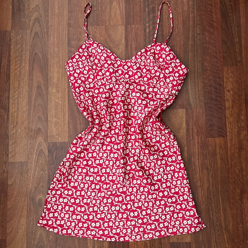 NWOT Free People Red Floral Dress
